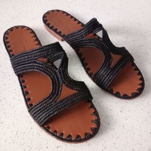 Carrie Forbes Moha Raffia Flat Sandals